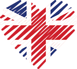 Logo of Radar-Znakomstv - UK, Heart Shaped Image of UK flag.